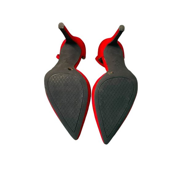 Jessica Simpson Ankle Strap Red Stiletto Dress Pumps Size 8 - Picture 5 of 5